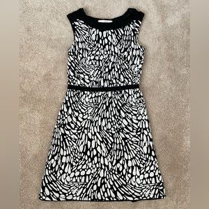 Loft Black and White Dress